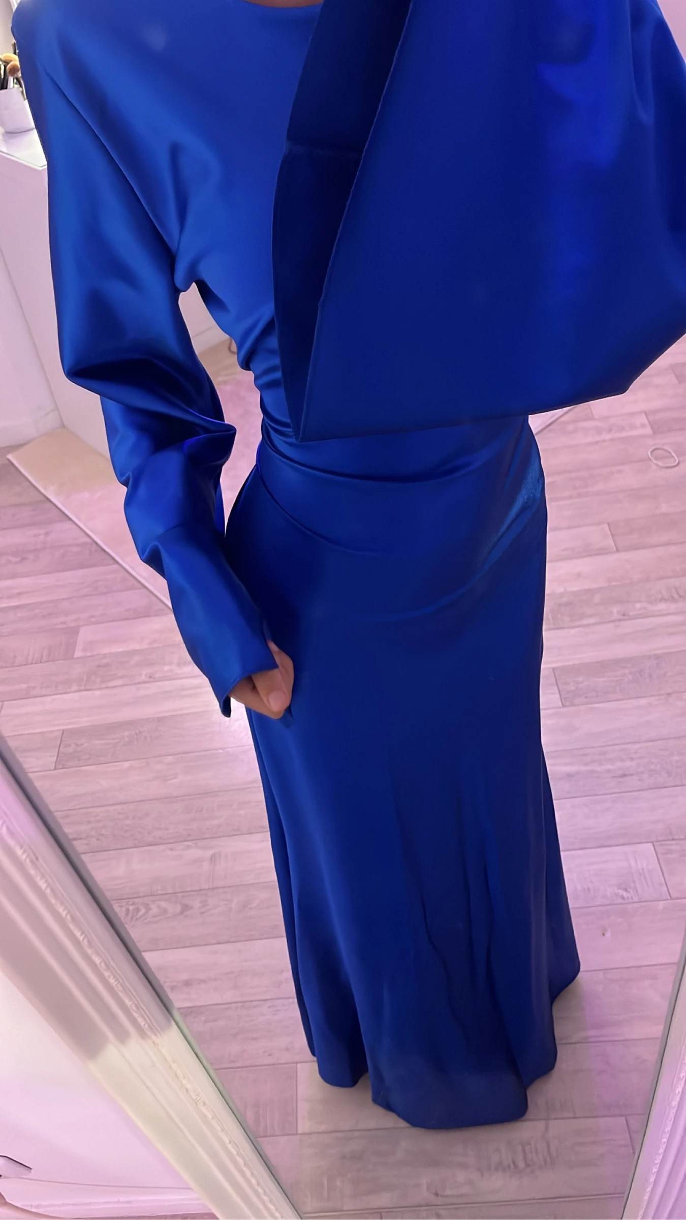 Robe cintré bleu métallique  – photo 3